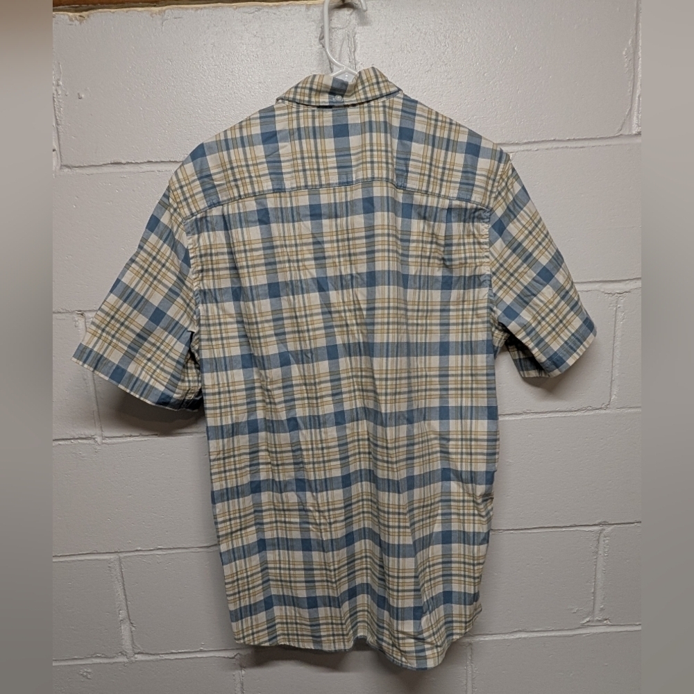L.L. Bean Men's Large Tall Oxford Plaid Button Down Short Sleeve Shirt - Picture 3 of 7